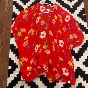 Loft red Floral Kimono XS/S